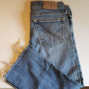 Hollister cropped raw edge vintage jeans